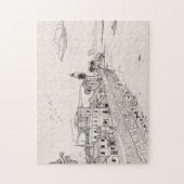 Puzzle Galle Dutch Fort Sri Lanka Encre en stylo Illustra (Vertical)