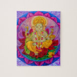 Puzzle Ganesh<br><div class="desc">Ganesh le solvant de tous les obsticals,  illustration par Lori Felix</div>