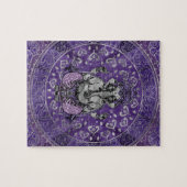 Puzzle Ganesha - argent et pourpres (Horizontal)