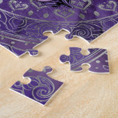 Puzzle Ganesha - argent et pourpres (Côté)