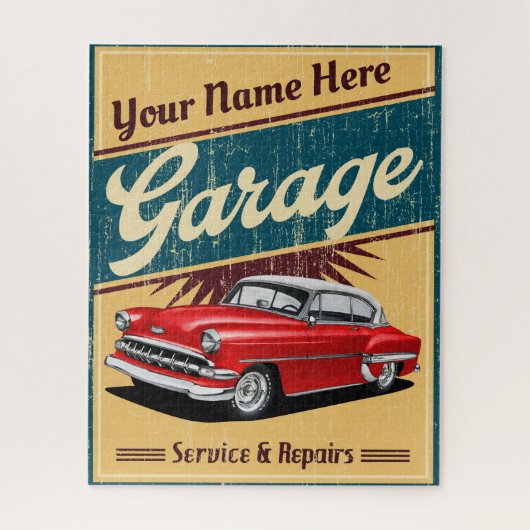Puzzle Garage Bel Air Personnalisé (Vertical)