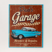 Puzzle Garage Chevy bleu de papa (Vertical)