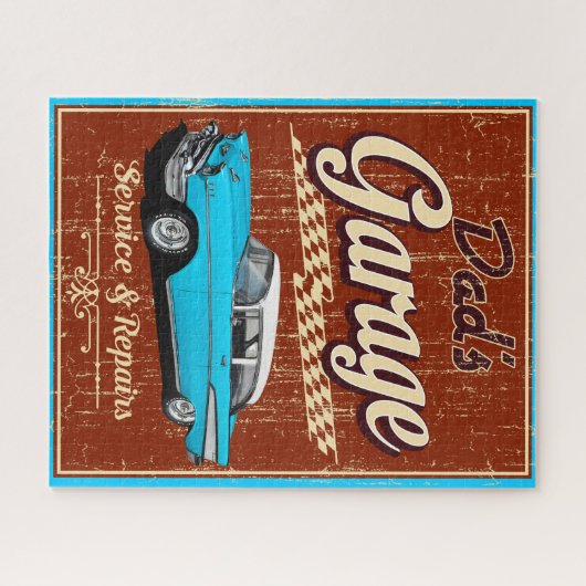 Puzzle Garage Chevy bleu de papa (Horizontal)
