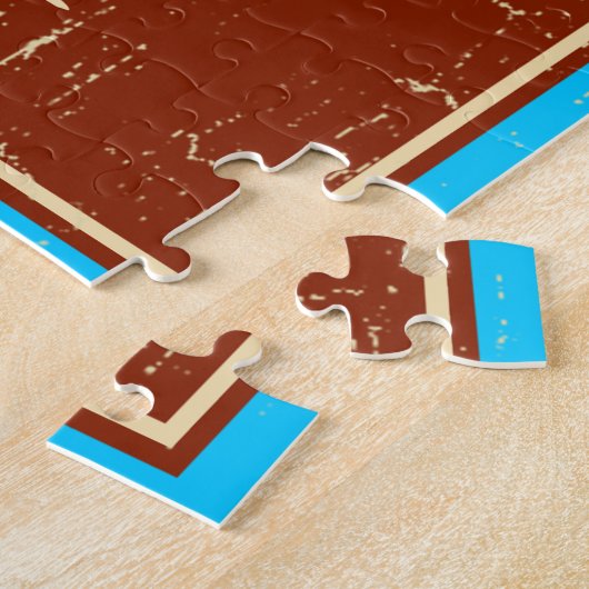 Puzzle Garage Chevy bleu de papa (Côté)