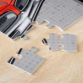 Puzzle Garage de voiture classique convertible personnali (Côté)