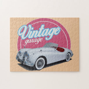 Puzzle Garage vintage Jaguar