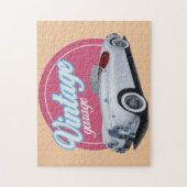Puzzle Garage vintage Jaguar (Vertical)