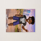 Puzzle Garçon de dessin animé 3D cool faisant un signe de (Horizontal)