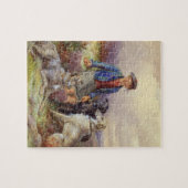 Puzzle Garçon écossais avec des chiens-loup dans un (Horizontal)