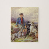 Puzzle Garçon écossais avec des chiens-loup dans un (Vertical)
