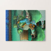 Puzzle Garçon et tortue afro-américains (Horizontal)