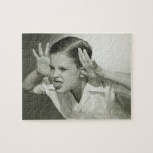 Puzzle Garçon faisant le visage