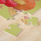 Puzzle Garçon pèlerin vintage priant sur Citrouille (Côté)