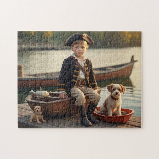 Puzzle Garçon Pirate et son chien (Horizontal)