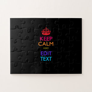 Puzzle Garde calme et modifiez le texte personnalisé mult