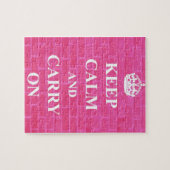 Puzzle Gardez le calme et continuez le rose (Horizontal)