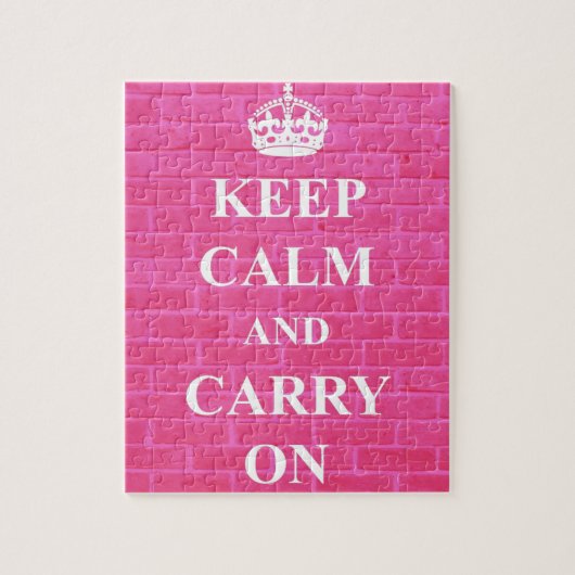 Puzzle Gardez le calme et continuez le rose (Vertical)