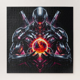 Puzzle Gardien Cosmique Cybernétique Abstrait Robot Futur