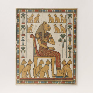 Puzzle Gardien de Bubastis : Déesse Bastet et chats
