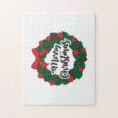 Puzzle Garland Merry Christmas (Vertical)