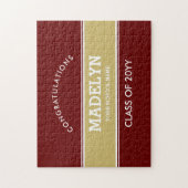 Puzzle Garnet et Gold Graduation sur mesure (Vertical)