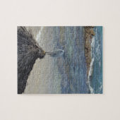 Puzzle Garza Blanca à l'océan assise sur une hutte. (Horizontal)