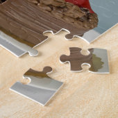 Puzzle Gâteau au chocolat avec tranche manquante sur la t (Côté)