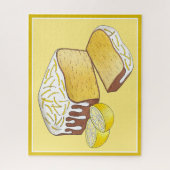 Puzzle Gâteau citron Pound Pâte de gâteau Cuisine britann (Vertical)