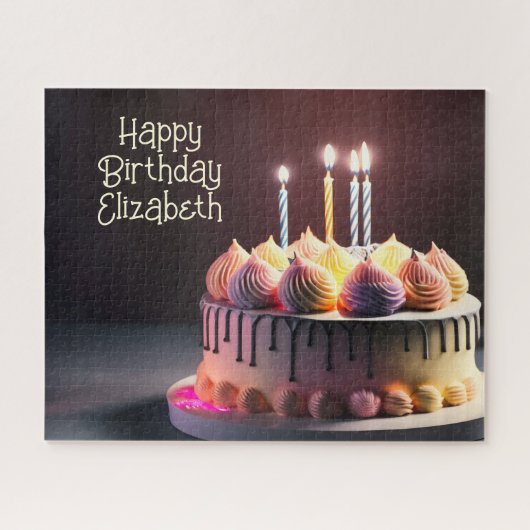 Puzzle Gâteau d'anniversaire (Horizontal)
