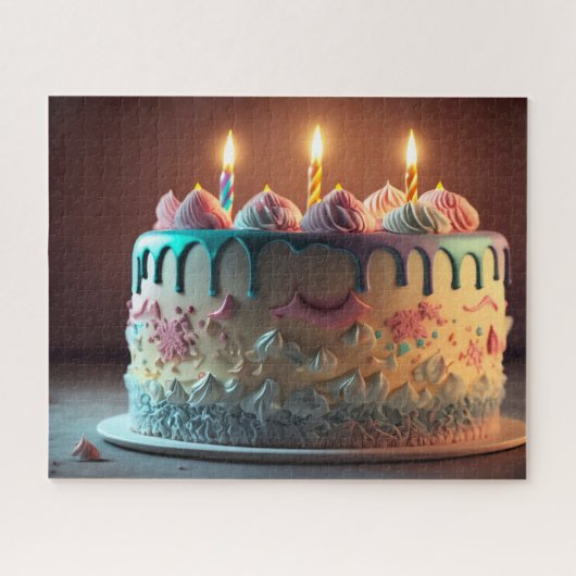 Puzzle Gâteau d'anniversaire (Horizontal)