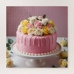 Puzzle Gâteau d'anniversaire rose