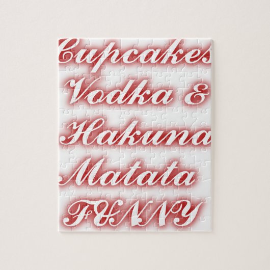 Puzzle Gâteaux secs rouges Vodka Hakuna Matata DRÔLE. (Vertical)