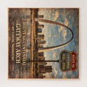 Puzzle Gateway Arch Route 66 Saint-Louis Soirée de jeu en (Horizontal)