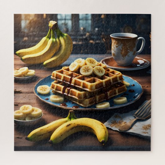Puzzle Gaufres avec des bananes (Vertical)