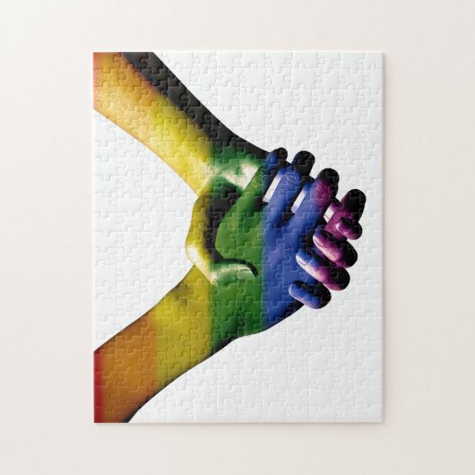 Puzzle Gay pride holding Hands (Vertical)