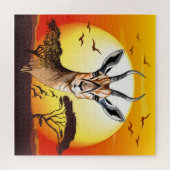 Puzzle Gazelle Antelope africaine animal sauvage (Horizontal)