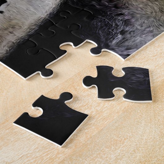 Puzzle Gazon hypnotique - Chien Carlin (Côté)