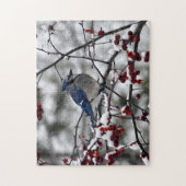 Puzzle Geai bleu d'hiver (Vertical)