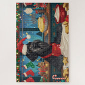 Puzzle Géant Schnauzer Gourmande : Noël Festif (Vertical)