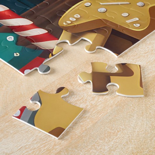 Puzzle Géant Schnauzer Gourmande : Noël Festif (Côté)