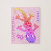 Puzzle Gecko Gecko Lizard Fille Anniversaire Jigsaw Puzzl (Vertical)