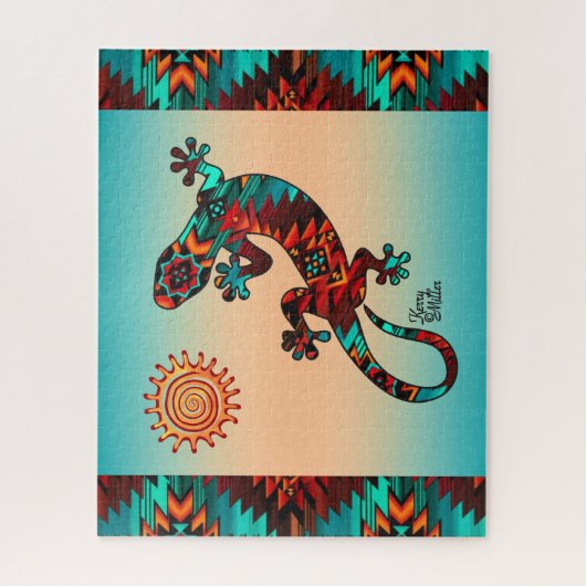 Puzzle Gecko Lizard Et Sun (Vertical)