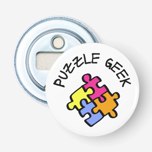 Puzzle Geek Button Flesopener (Voorkant)
