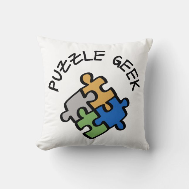 Puzzle Geek Kussen (Voorkant)