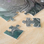Puzzle Geisha en vert série de conception #2 (Côté)