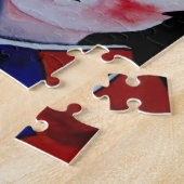 Puzzle geisha japonaise avec ventilateur peinture d'art o (Côté)