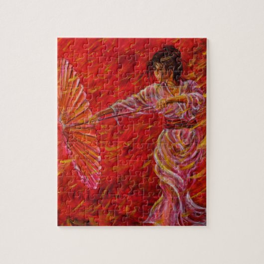 Puzzle - geisha peignant Nik Helbig (Vertical)