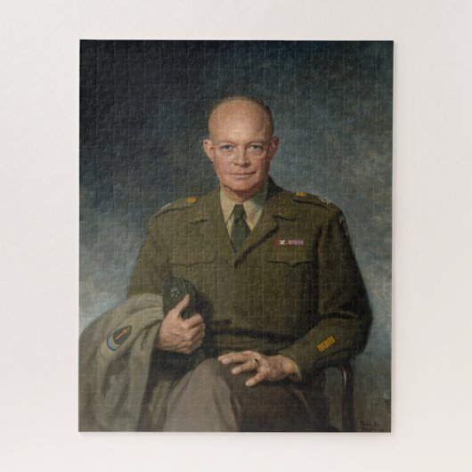 Puzzle Général Dwight Eisenhower Portrait peint 5 étoiles (Vertical)