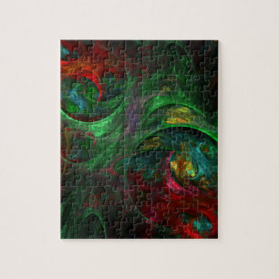 Puzzle Genesis Green Art Abstrait