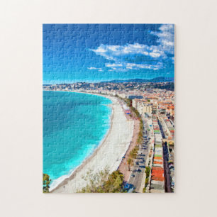 Puzzle Gentil, aquarelle de littoral de la France